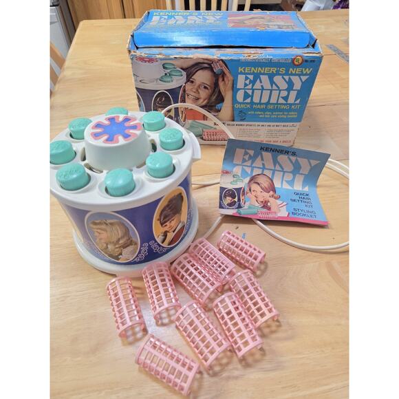 Vintage Kenner Easy Curl Hair Setter Kit 900 Working w Box Rollers 1968+ main image 13